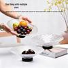 Chinese Glass Fruit Bowl Set for Living Room Coffee Table - High-End Style for Nuts, Dried Fruit, and Snacks.