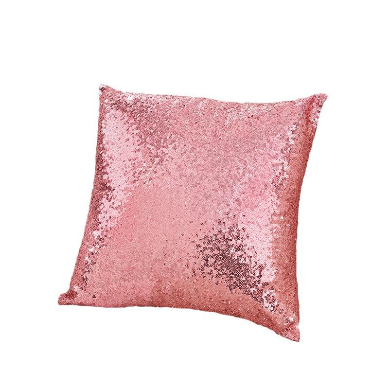 Sequined Single-Sided Pillowcase for Sofa or Office Waist Support