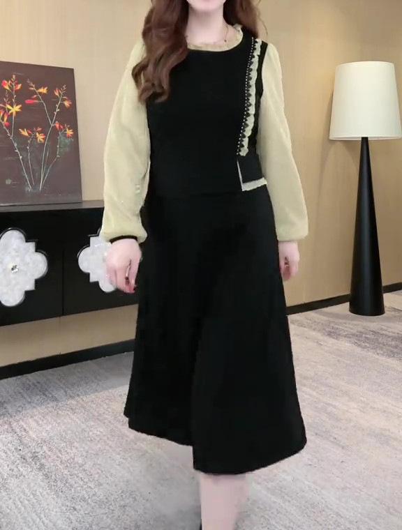 Spring Light Luxury Slimming Plus Size Casual Commute Dress for Women