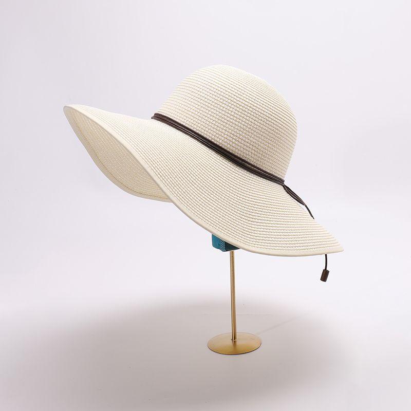 Straw Hat Women's Beach Sun Hat Beach Summer Big Brim
