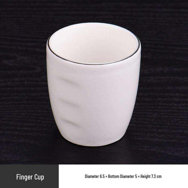 Elegant Ceramic Tableware Set: White with Platinum Rim - Includes Plates, Bowls, and Dishes for Restaurants or Clubhouses, Available in 3 or 4 Pieces