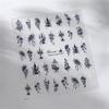 1PCS French Jelly Nail Stickers Dreamy Bubble Meteor Butterfly Star Moon Self Adhesive Stickers For Nail DIY Nail Art Decoration