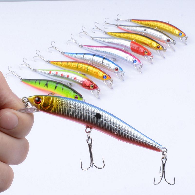 Super Long Cast Floating Minnow Bait, 9.8cm/8.2g, Bionic Plastic Lure for Mandarin Fish