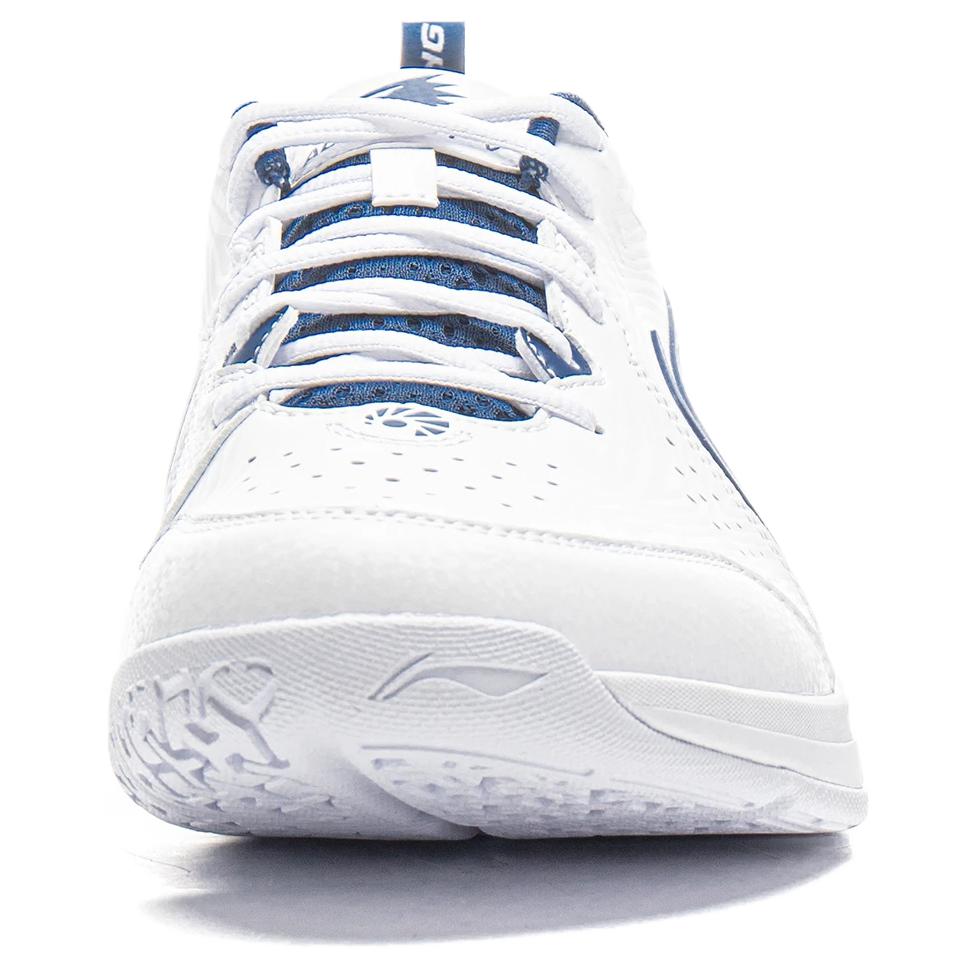 Li Ning Flying Eagle Comfortable Simple Breathable Lightweight Low-Top Badminton Shoes Unisex sneaker White Navy-Blue AYTU001-9