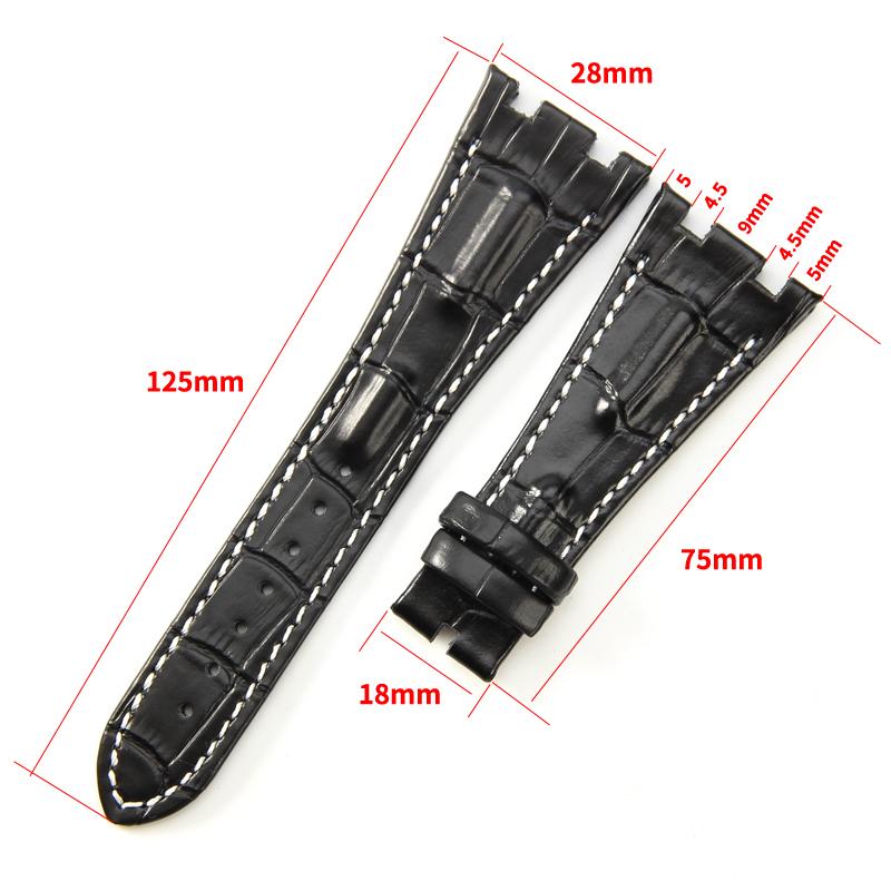 Cinturino Orologio in Pelle di Mucca Primo Strato per AP Aibi 15703 26471 26474 Serie Royal Oak Offshore 28mm Accessori Orologio per Uomo CinturinoMN