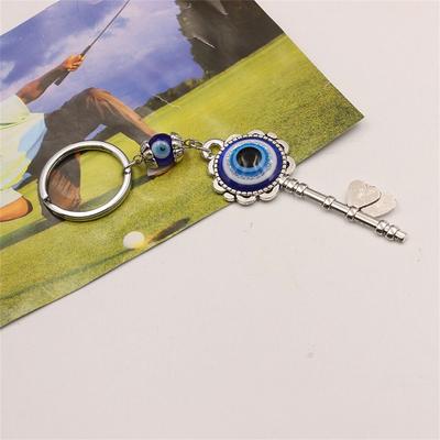 Fashion Blue Color Lucky Eye Keychain Hasma Hand Owl Keys Evil Eye Keyring Elephant Bag Charm Fatima Hand Pendant Women Men