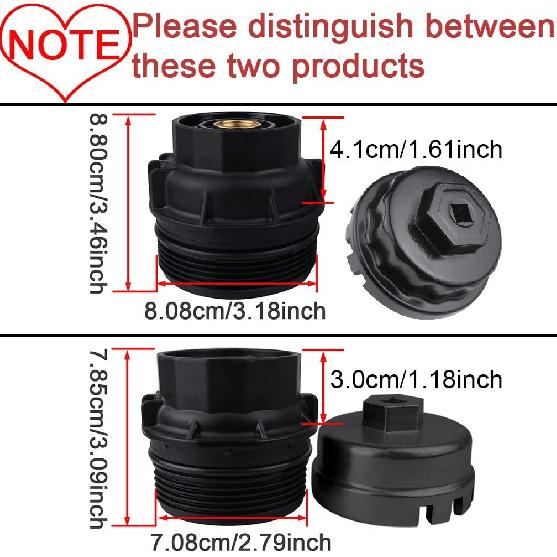 מפתח מסנן שמן לטויוטה, לקסוס, RAV4, קאמרי, טונדרה, היילנדר, סיינה ועוד - כלי להסרת מכסה מסנן שמן למנועים בנפח 2.5 ליטר עד 5.7 ליטר עם