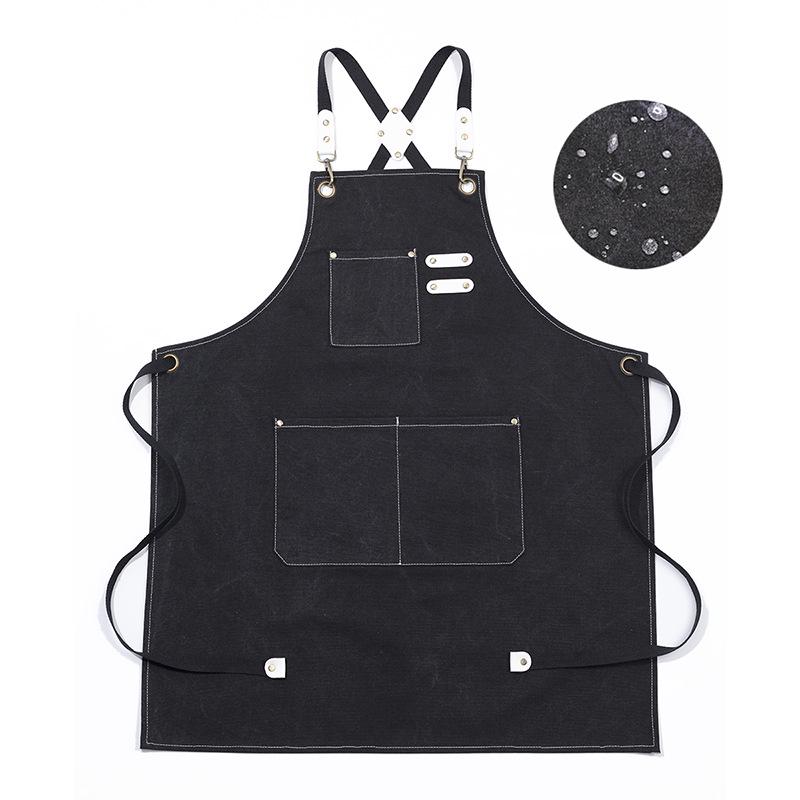 Thickened Canvas All-Cotton Apron for Cooking, Gardening, and Nail Art