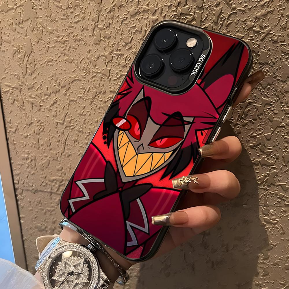 

Hazbin Hotels Alastor Phone Case For 17 Pro Max IPhone 16 Pro Max 15 14 Plus 12 13 X XS Max 11 Colorful Silver Cover iPhone 15