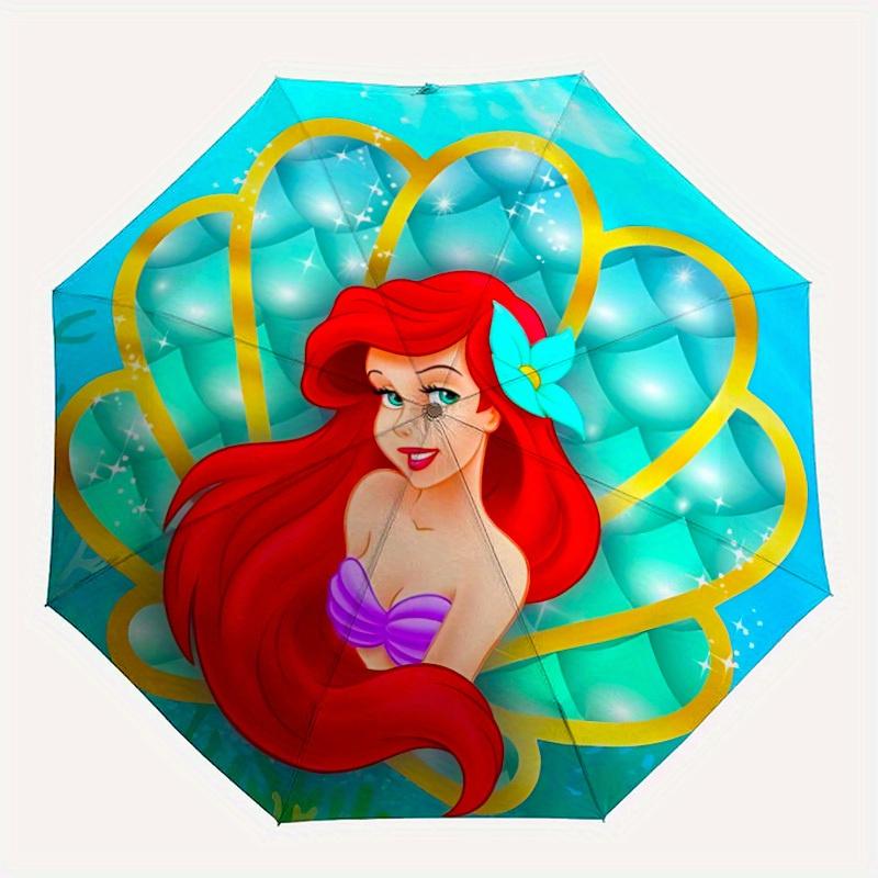 

1pc Mermaid Princess Automatic Folding Umbrella, 8-Rib Portable & Foldable Design, All-Season Use, Highqualityy0722105