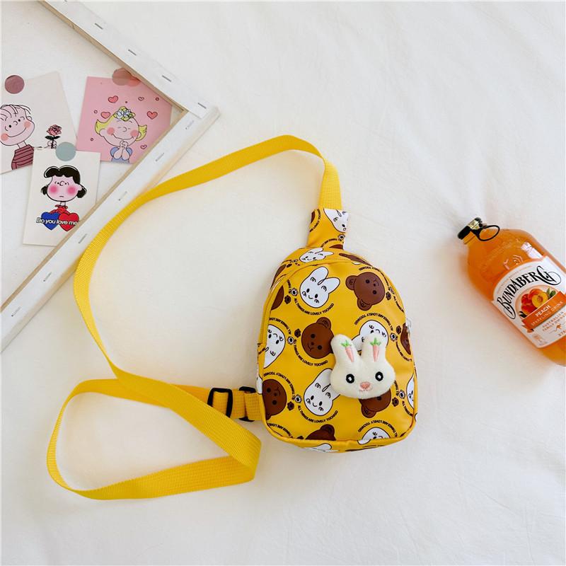 Очаровательная мультяшная сумка-кроссбоди с кроликом для детей, стильный мягкий холщовый рюкзак