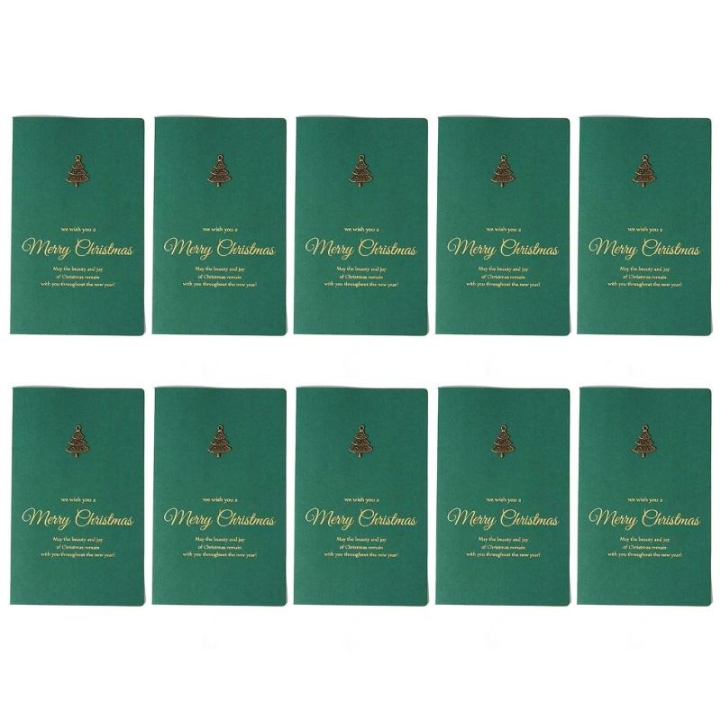 

Christmas Card with Golden Pattern Christmas Greeting Card Blank Inside Christmas Gift Making Supplies for Friend Family