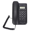 Semi Hands Free Dial Corded Phone Caller ID Wall Mounted Free Battery Wired TelephoneBlack