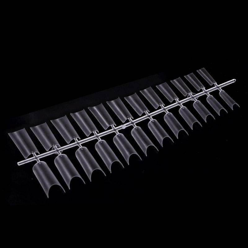 504Pcs Transparent Stiletto Fake Nail Tips Acrylic Ballerina Nail Tips Long Shape Half Cover Coffin Professional False Art Nail