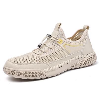 Nyári Férfi Lélegző Hálós Alkalmi Cipő Férfi Üreges Slip-On Puha Talpú Csúszásgátló Könnyű Sétacipő Nagy Méret