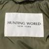 HUNTING WORLD Khaki x Gray Boa Switching Nylon Coat coat 44 khakiUsed