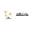 Figurine Statue Metal Flowers Leaf Sculpture Decoration with Iron Material Handcrafted for Table