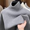 Men's High-Neck Knitted Sweater: Warm, Casual, Stylish Pullover for Winter