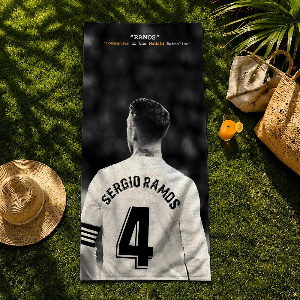 Athlete S-Sergio Ramos Towel Towel beach towel, quick drying absorbent bath towel for Swim,Gym,Camping,Outdoor hot
