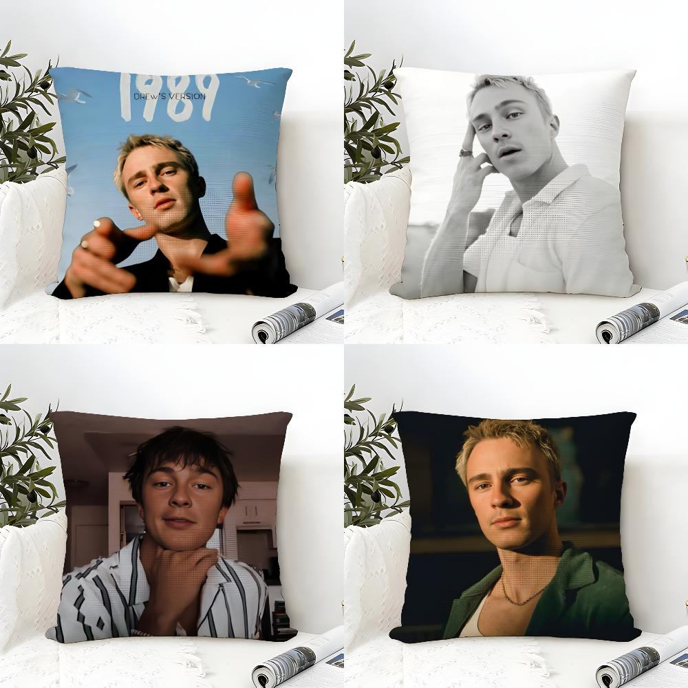 DDrew SStarkey Actor Cushion Cover Eco Linen Pillow Case DoubleSided Print Breathable Durable Zipper Home Decor Gift