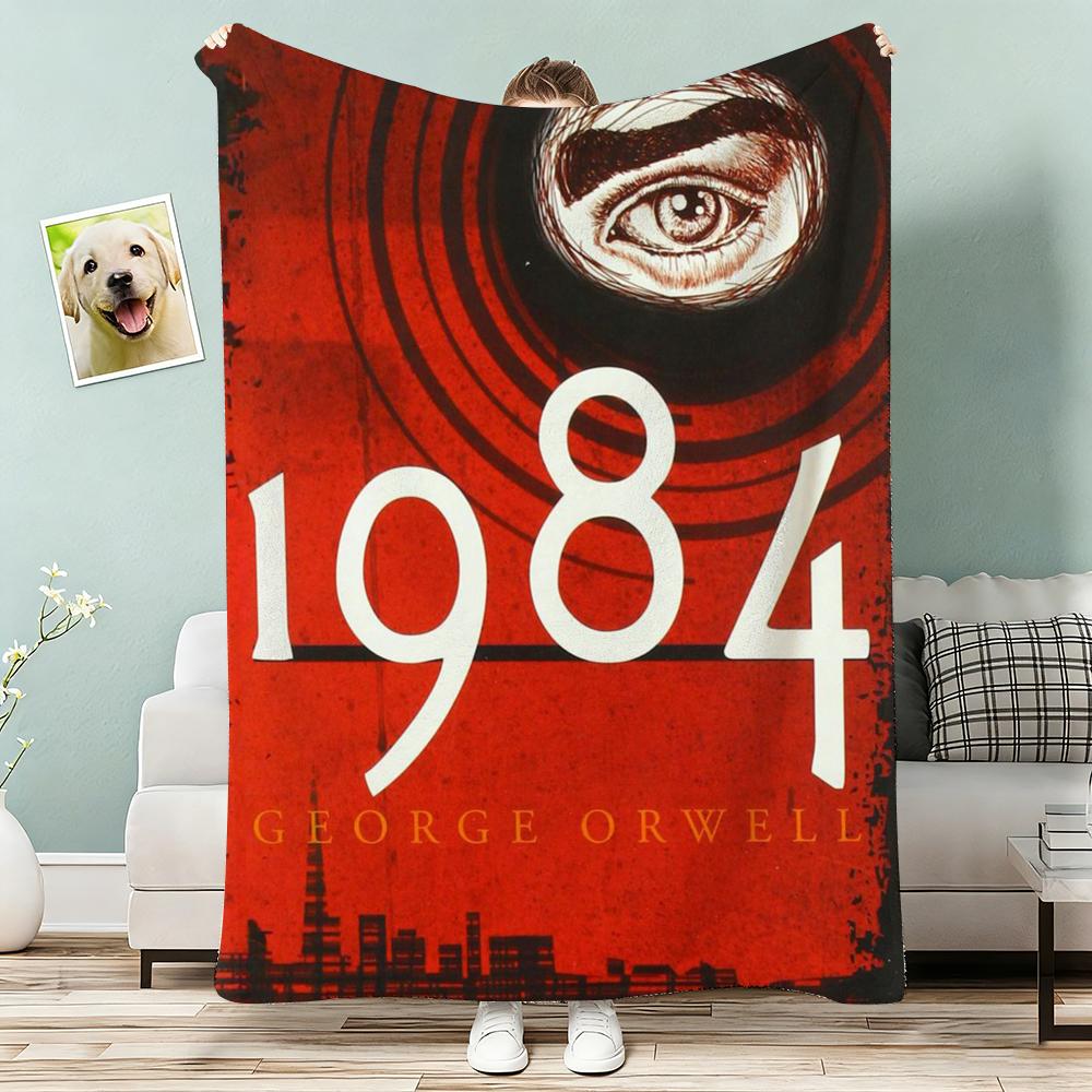 Nineteen Eighty-Four Throw Lightweight 240g Flannel Blanket Soft Skin-friendly for Summer Cooling 75x90cm