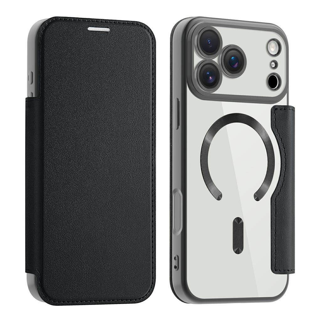 For iPhone 17 Pro Max Case Compatible with MagSafe RFID Blocking Leather Phone Cover