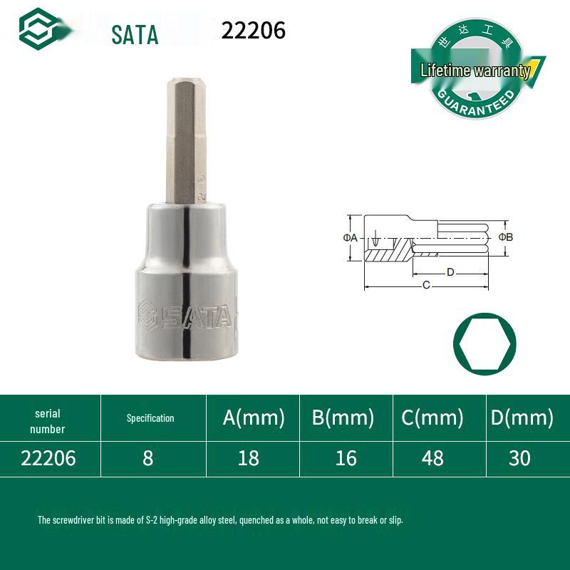 10mm šestihranný bit S2 nástrčný klíč na setrvačník ráčnový klíč nástroj