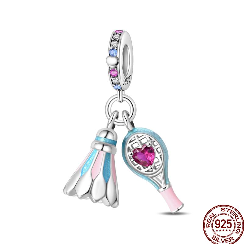 Copper Colorful Beads Youth Multi Series Shiny Inlaid Zircon Pendant Suitable For Pan Original Jewelry Gift