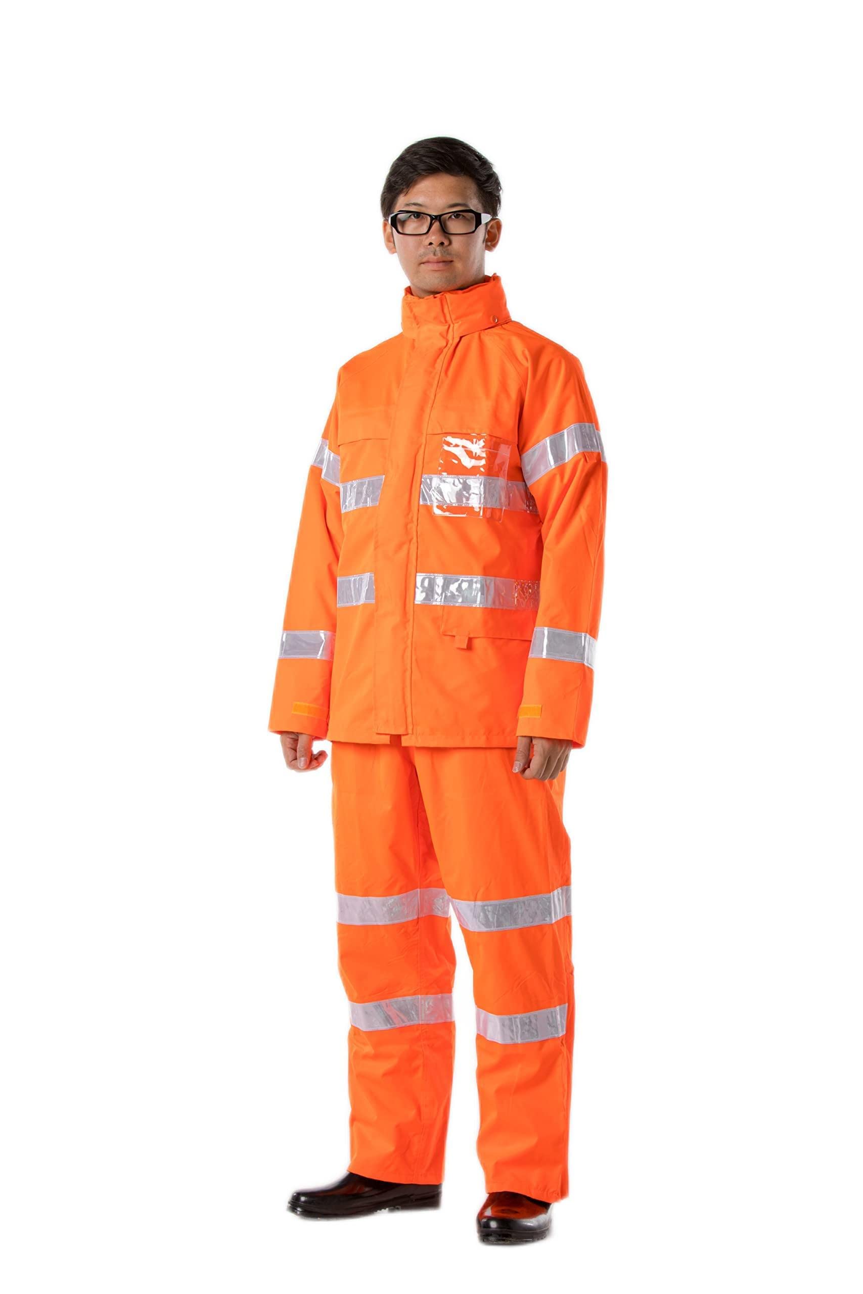 

Disaster Prevention Rain Jacket, Orange, Medium [Parallel Import]