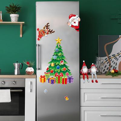 Weihnachtsmagneten Weihnachtsmann Baum Glocke Feiertag Winter Aufkleber Magnetische Weihnachtsdekorationen für Whiteboard Küchenschrank