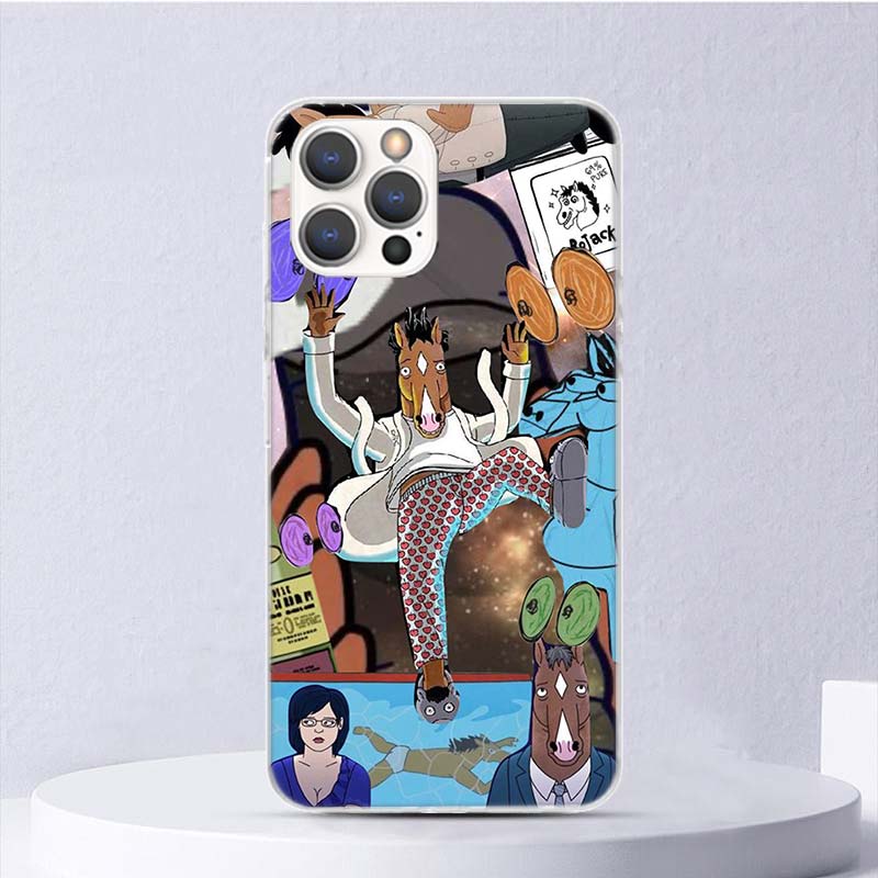 Cartoon B-BoJack Horsemans Soft Case For iPhone 16 17 Air 16E 15 Plus 11 12 13 Mini 14 Pro Max Phone Cover Apple 7 8 SE Coque Fu