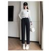 Pantalon Harem Femme Automne Hiver Chaud Petits Pieds Taille Haute Slim Tube Crayon Fumé