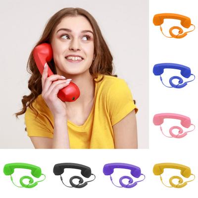 Retro Phone Handset with 3.5MM Socket Cellphone Smartphone Receiver with Microphone Speaker
