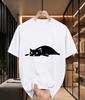 2026 New Cotton Tshirt Not Today Lazy Cat Funny Print Casual Fashion Short Sleeve Tee