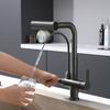 Waterfall Faucet Multi-functional 4 Mode Pure Hot Cold Water Kitchen Faucet Sprayer Sink Wash Tap 360° Rotation Gun Gray Brushed