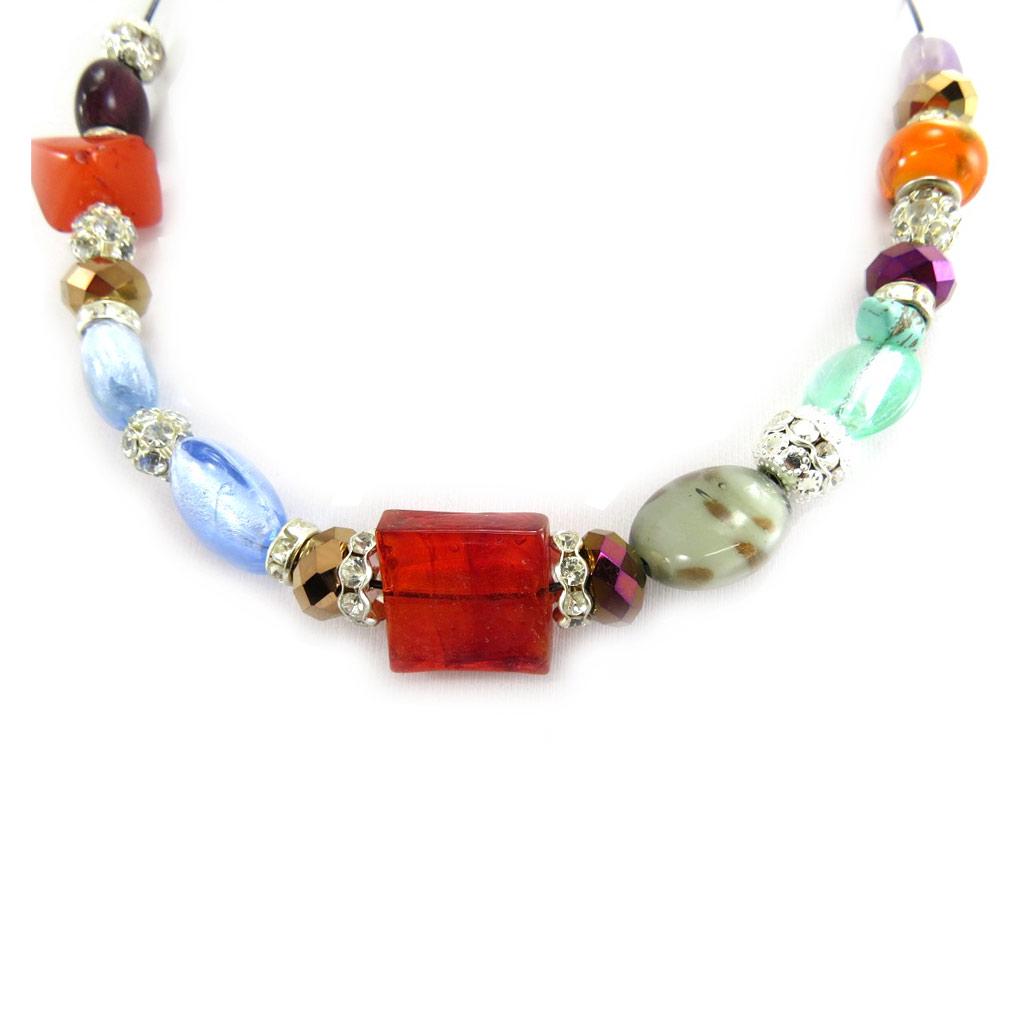 Les Trésors De Lily [G5179] - Necklace 'Mineralia' Tutti Frutti