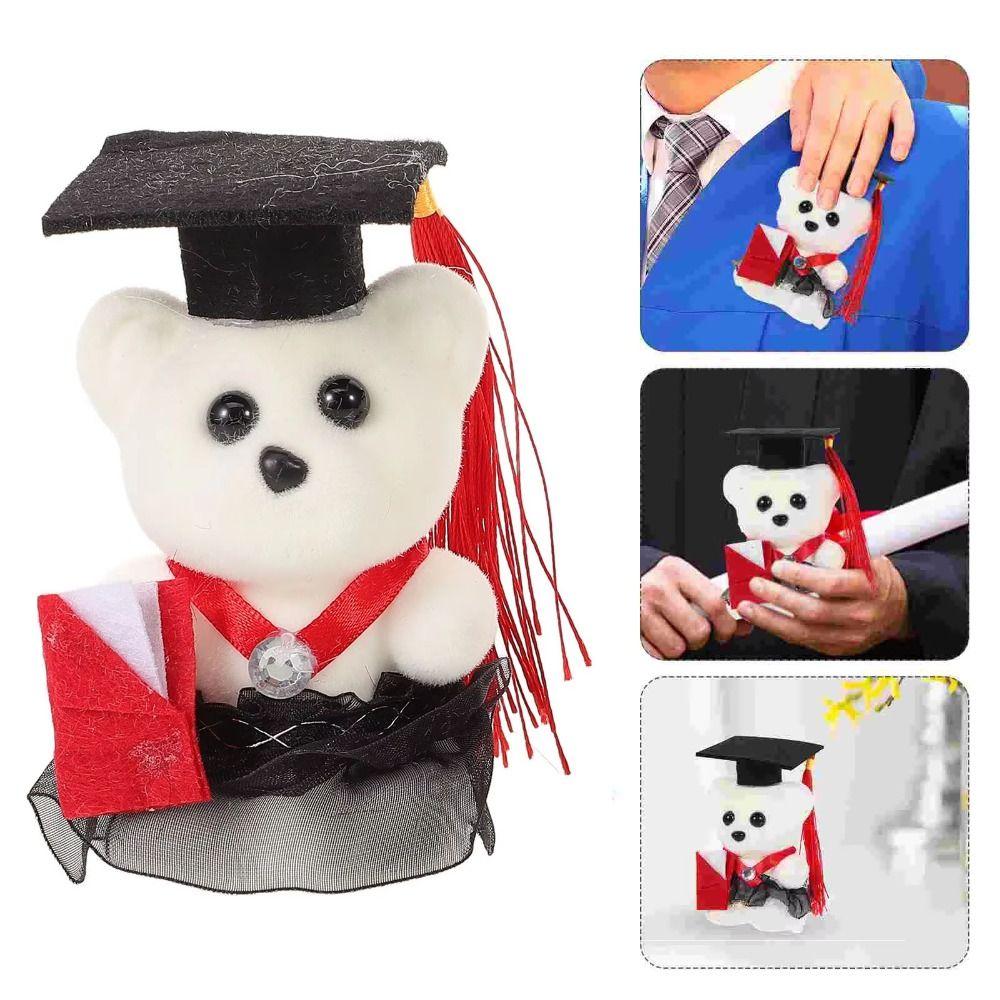 10 pcs/set Graduation Season Graduation Bear Doll Bouquet Bachelor Bear Plush Toy Birthday Gift