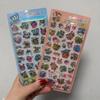 New 2/4Pc Kawaii Blue Angel 3D Crystal Embossed Stickers Children'S Handbook Diy Mobile Phone Case Decoration Stickers Toy Gifts