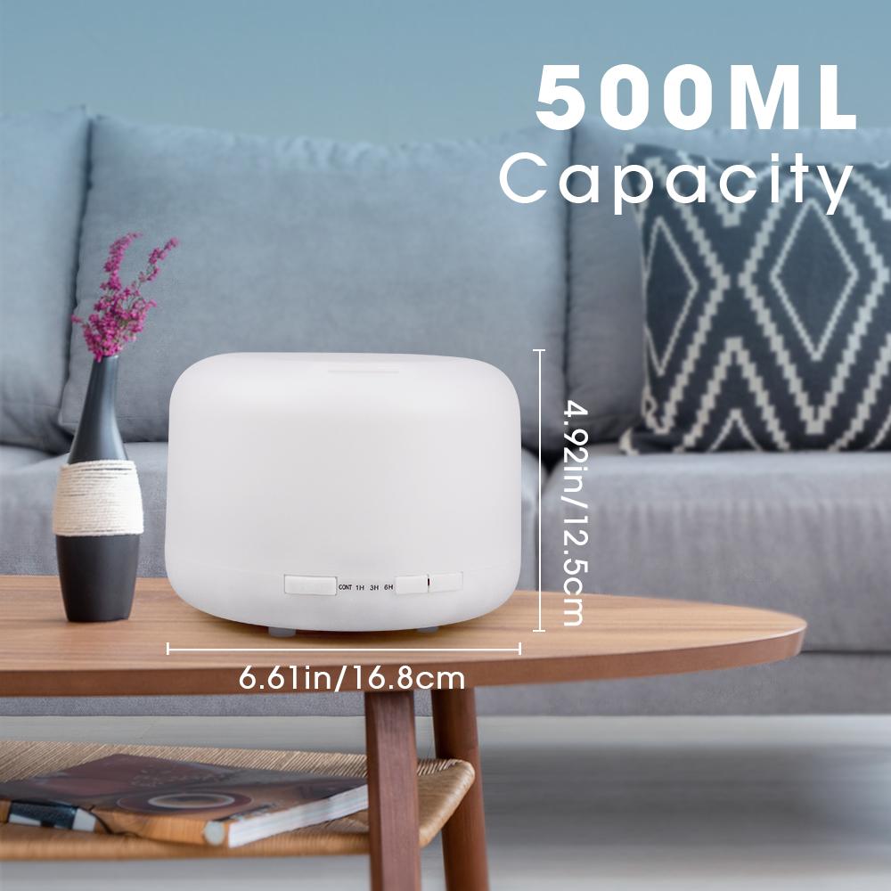 500ML Remote Control Humidifier Aroma Diffuser with Colorful LED Light Ultra Quiet Air Humidifier for Bedroom Home Office Yoga