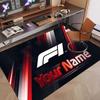 Custom Rug F1 Pattern Print Name Text Soft Non‑Slip Floor Carpet for Home Indoor Decoration