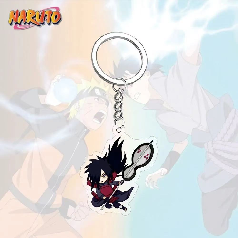 Llavero acrílico de Anime Naruto, accesorio, llavero de dibujos animados de Uzumaki Naruto