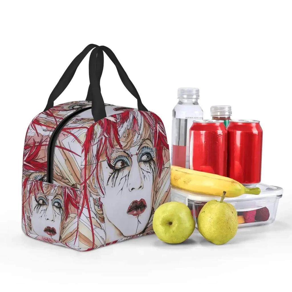 Malice Mizer Visual Kei Japanese Rock Band Gothic Insulated Lunch Bag Cooler Thermal Food Box Tote Lunch Boxes Container