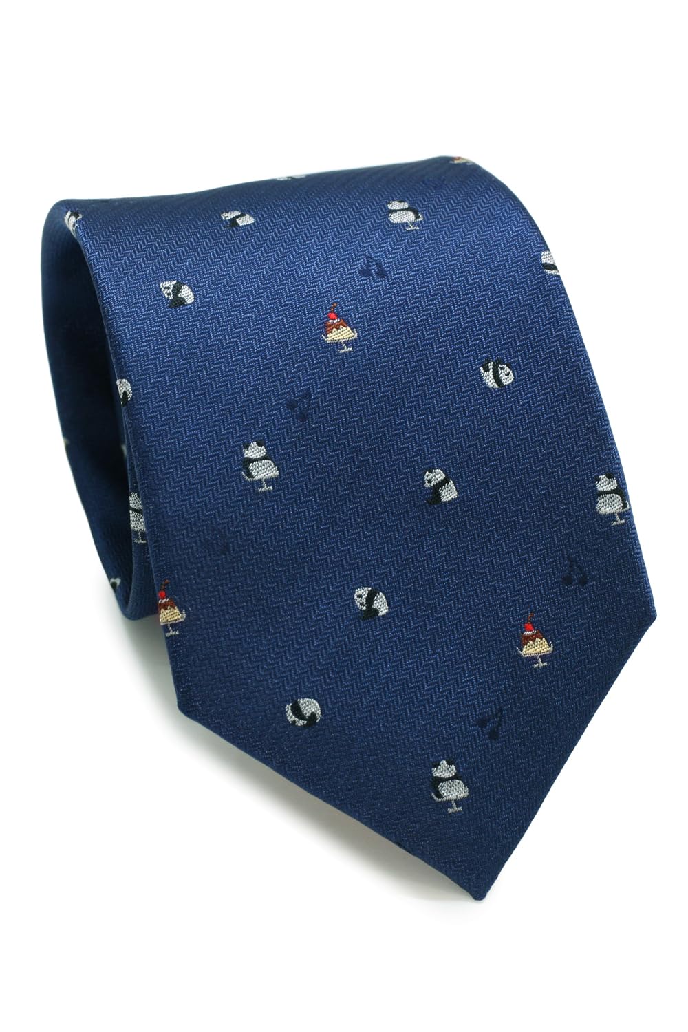 [SIMON CARTER] Simon Carter Panda & Pudding Silk Tie (Dark Blue)