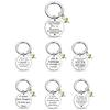 Stainless Steel Polished Floral Keyring Creative Lightweight Portable Friendship Keychain Birthday Gift for Sister