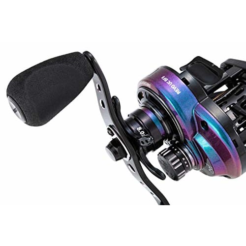 AbuGarcia REVO ULTRACAST BF8-L Linkshand Kurbel aus Carbon Ausgestattet mit Bait Finesse Spule Salzwasserbeständig Superhohe Übersetzung
