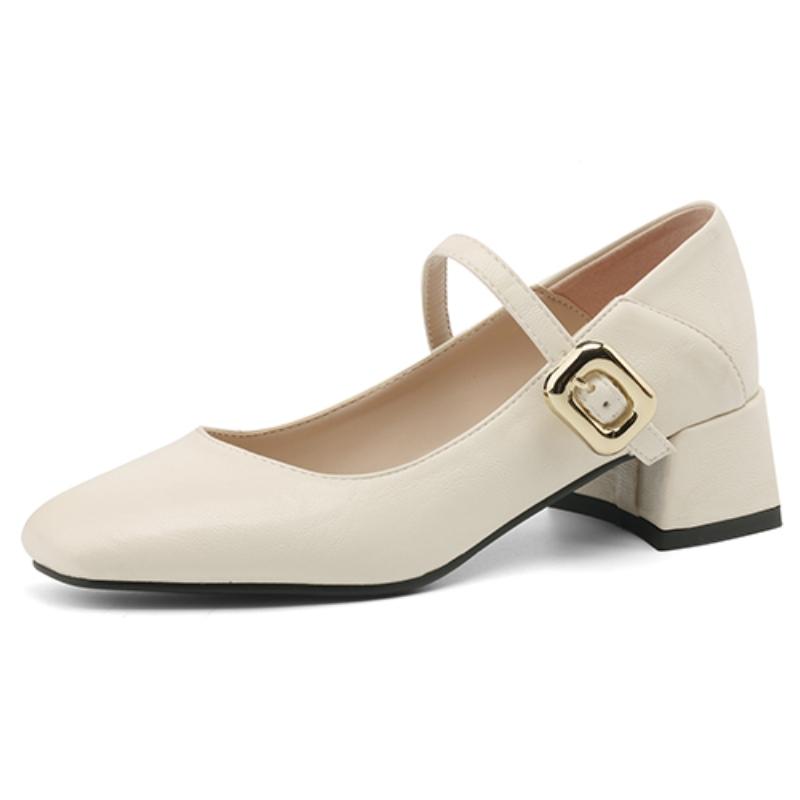 Marrón Nude Negro Tacones Bajos Zapatos de Salón para Mujer Mary Janes Zapatos Moda Correa Oficina Fiesta Zapatos de Boda Señoras Otoño Cómodo