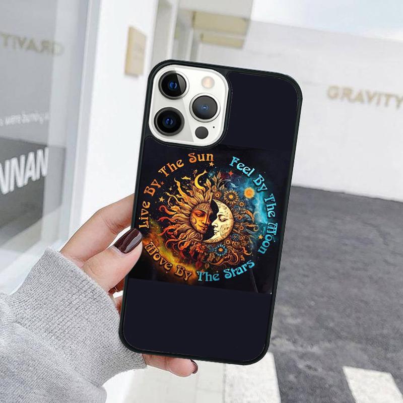 Indian Hand Holding Sun Moon Face Phone Case For iPhone 17 Air 15 16 Cover 11 13 14 Pro Max 12 Plus Max Fundas