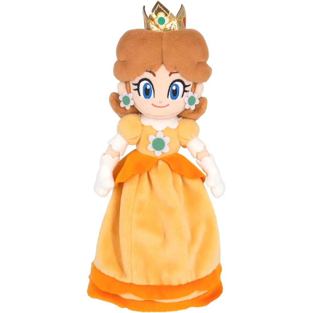 Sanei Boeki Super Mario All Star Collection Daisy Plush Toy 10x7.5x25cm