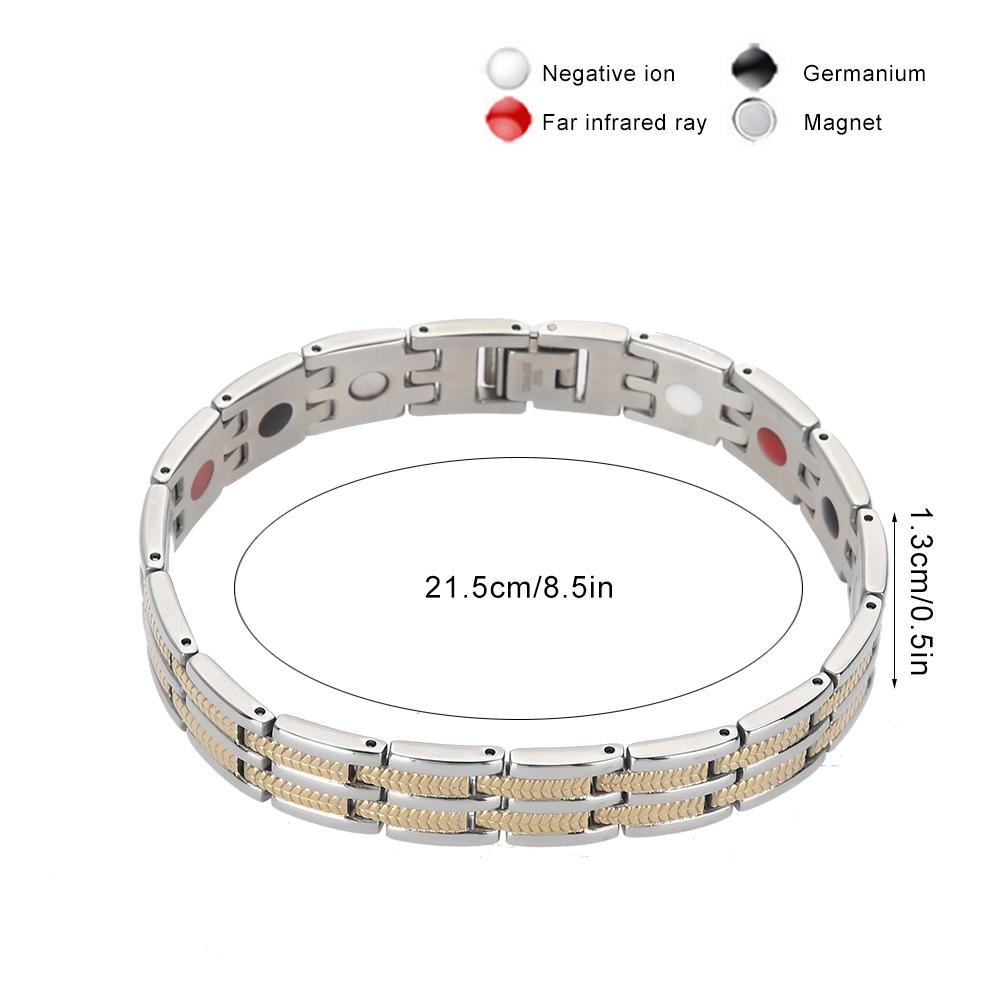 Men Titanium Steel Chain Magnets Magnetic Health Care Bracelet Jewelry Gift