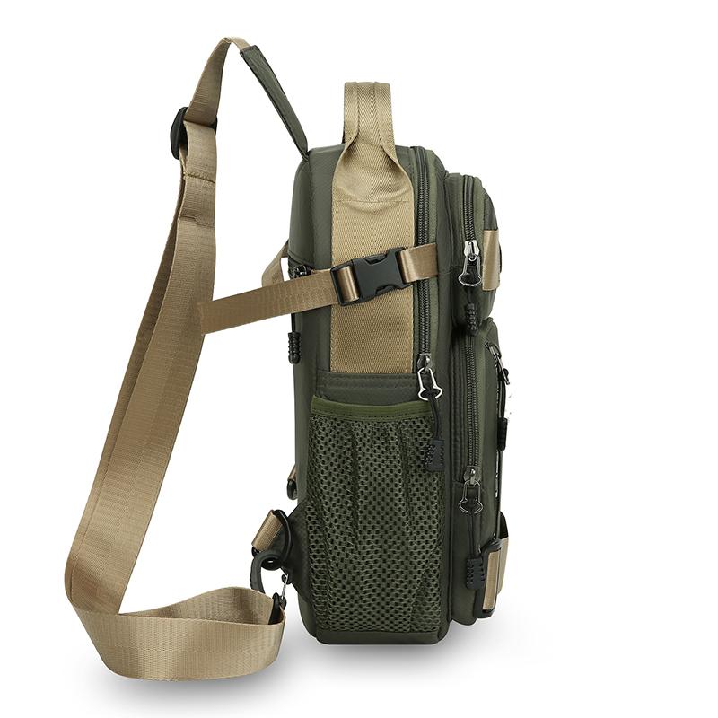 Multifunctional Men's Chest Bag Outdoor Cycling Sports Crossbody Bag Lightweight Shoulder Bag